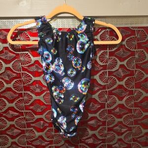 Foxy's Colorful Bubble Print Kids Leotard